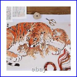 Xiu Crafts Counted Cross Stitch Kit Five Tigers 2031602 23'' x 48'' Ori
