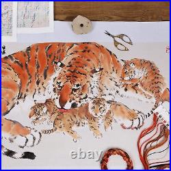 Xiu Crafts Counted Cross Stitch Kit Five tigers 2031602 23'' x 48'' Ori