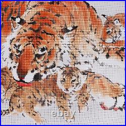 Xiu Crafts Counted Cross Stitch Kit Five tigers 2031602 23'' x 48'' Ori