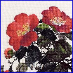 Xiu Crafts Counted Cross Stitch Kit camellia 2031802 17'' x 21'' Orient